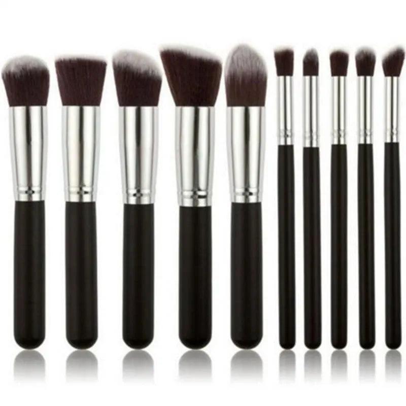 Professional Kabuki Contouring Smoke Brushes 10 Makeup Brushes Kit - Dofregues