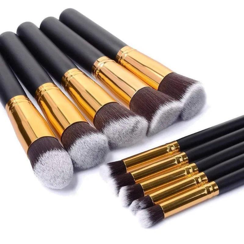 Professional Kabuki Contouring Smoke Brushes 10 Makeup Brushes Kit - Dofregues