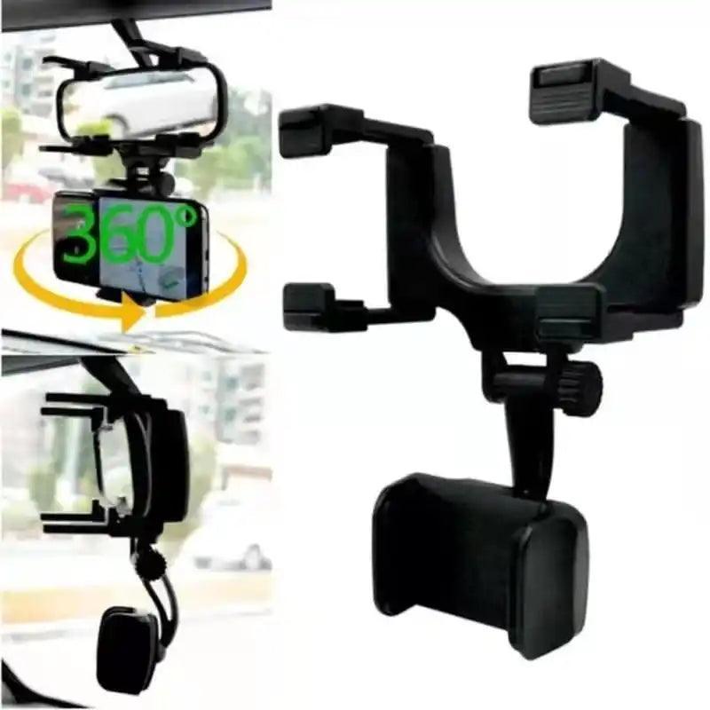 Car Mobile Phone Holder Auto Mount Rear View Mirror Car Truck Gps 360 - Dofregues