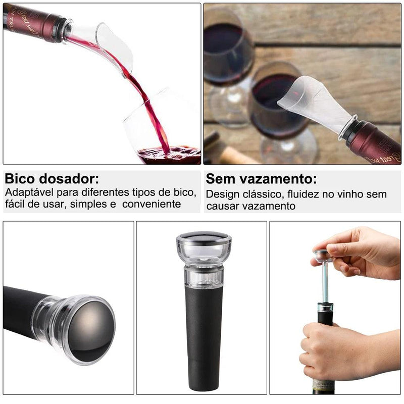 Kit para Vinho com Abridor Elétrico - (4A)