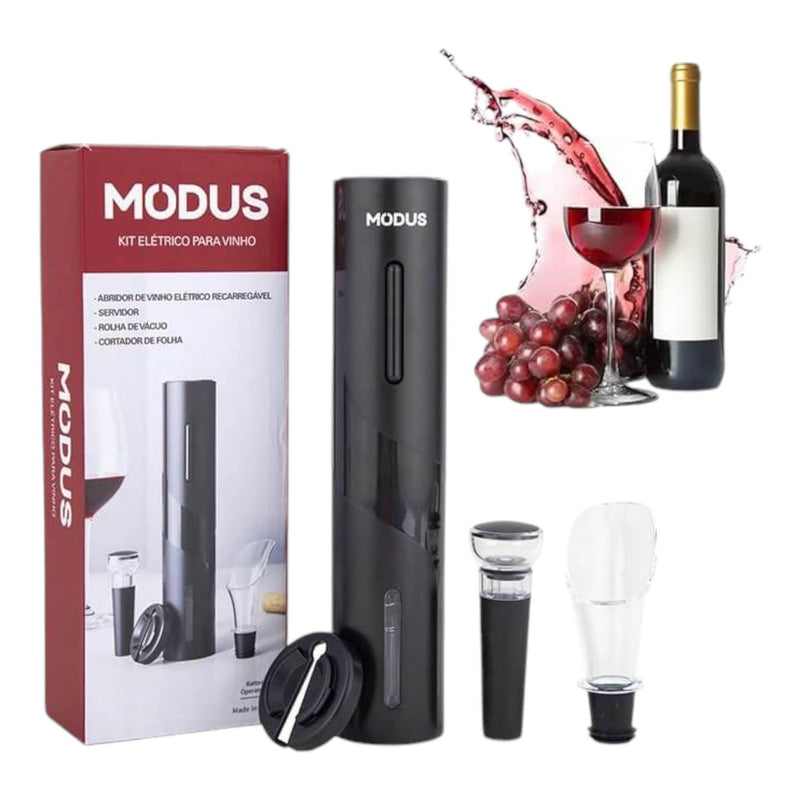 Kit para Vinho com Abridor Elétrico - (4A)