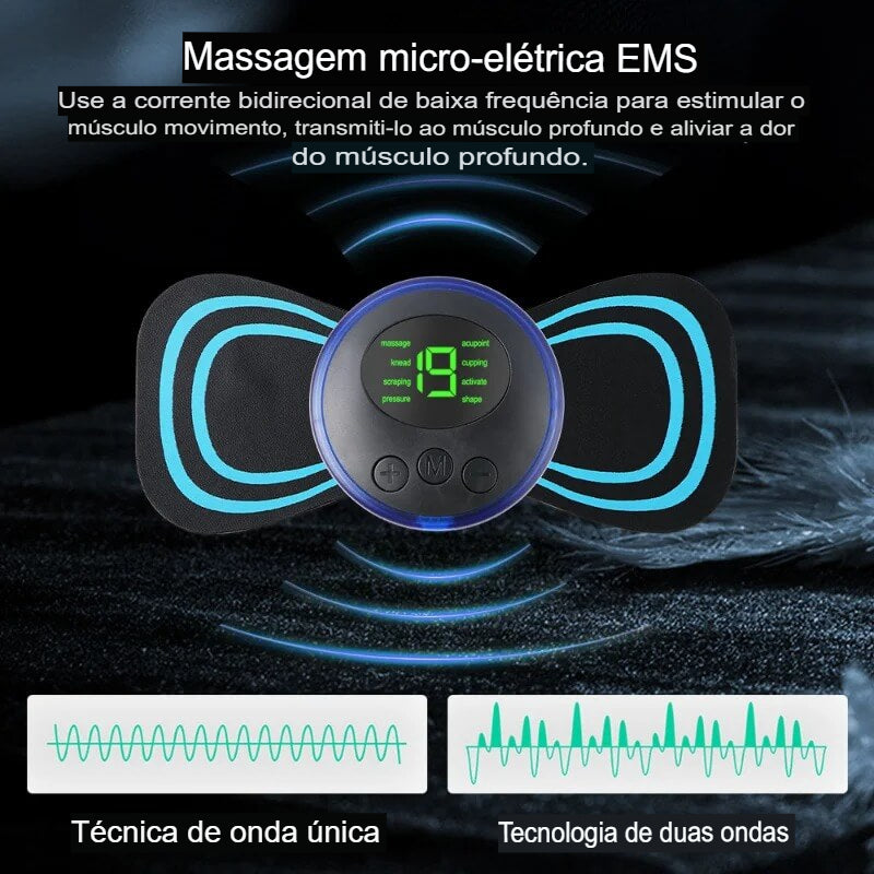 Tapete Massageador Para Os Pés Almofada Pro Ems Recarregável